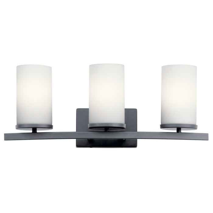 Kichler 45497BK Three Light Bath, Black