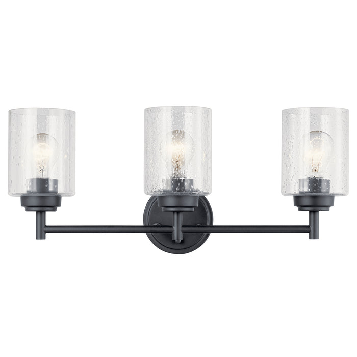 Kichler 45886BK Three Light Bath, Black