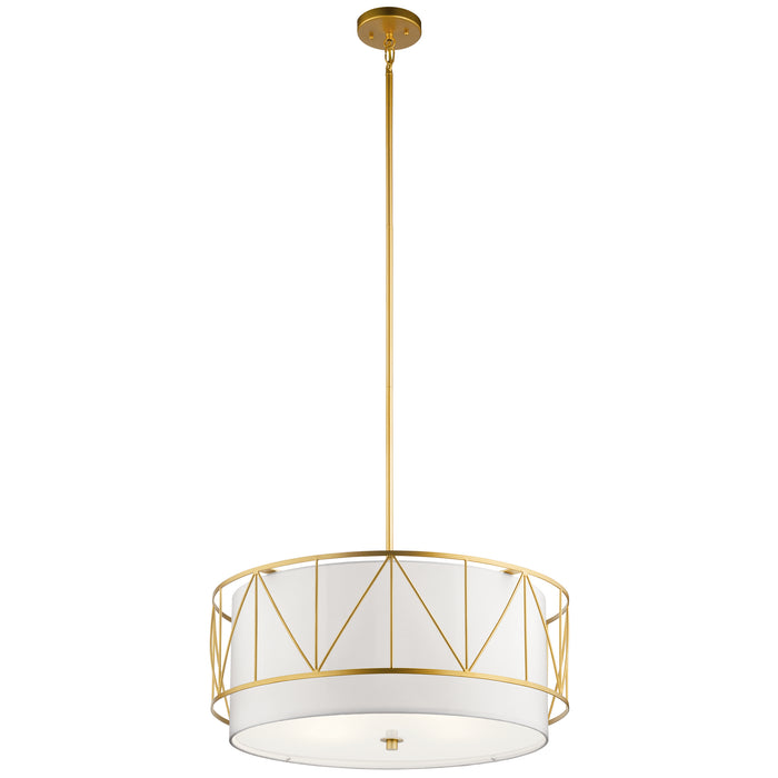 Kichler 52072CLG Four Light Pendant, Classic Gold