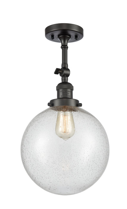 Innovations 201F-OB-G204-8 One Light Semi-Flush Mount, Oil Rubbed Bronze