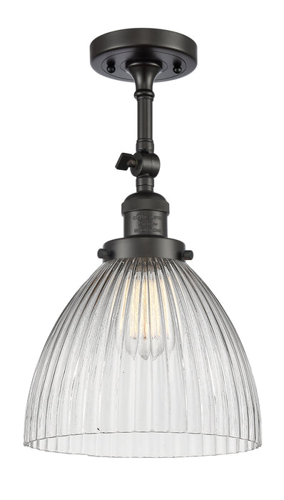 Innovations 201F-OB-G222 One Light Semi-Flush Mount, Oil Rubbed Bronze