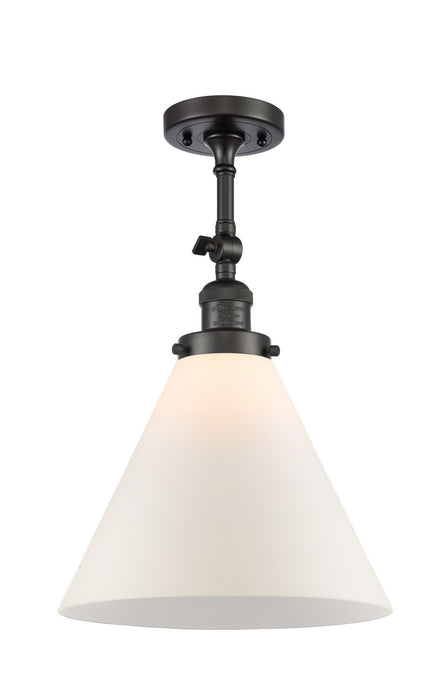 Innovations 201F-OB-G41-L One Light Semi-Flush Mount, Oil Rubbed Bronze