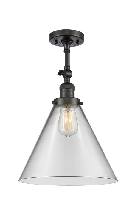 Innovations 201F-OB-G42-L One Light Semi-Flush Mount, Oil Rubbed Bronze