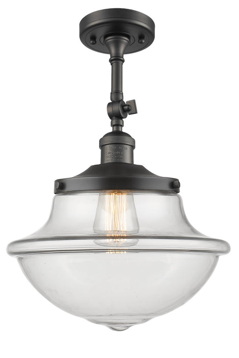 Innovations 201F-OB-G542 One Light Semi-Flush Mount, Oil Rubbed Bronze