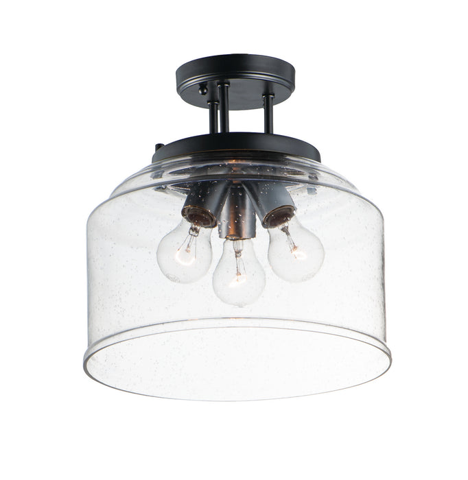 Maxim 12271CDBK Three Light Semi-Flush Mount, Black