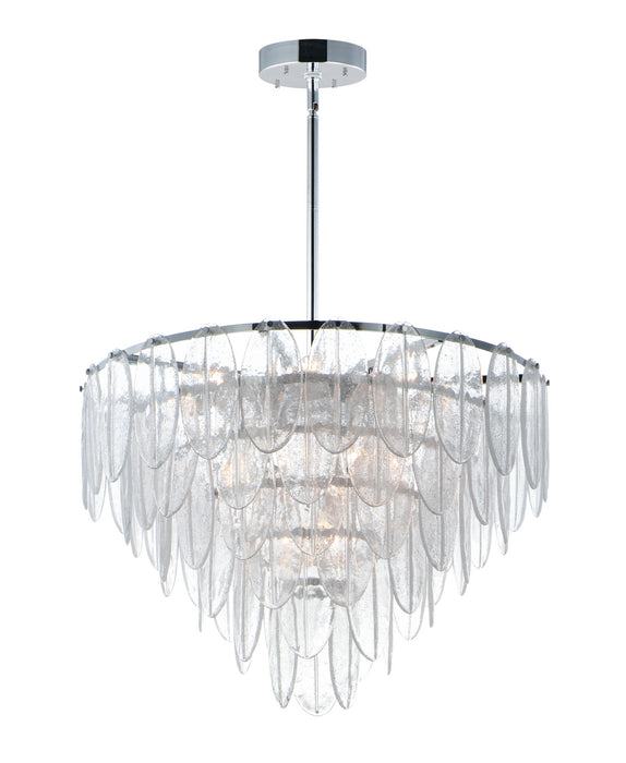 Maxim 30737CLWTPC 19 Light Chandelier, White / Polished Chrome