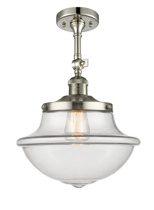 Innovations 201F-PN-G542 One Light Semi-Flush Mount, Polished Nickel