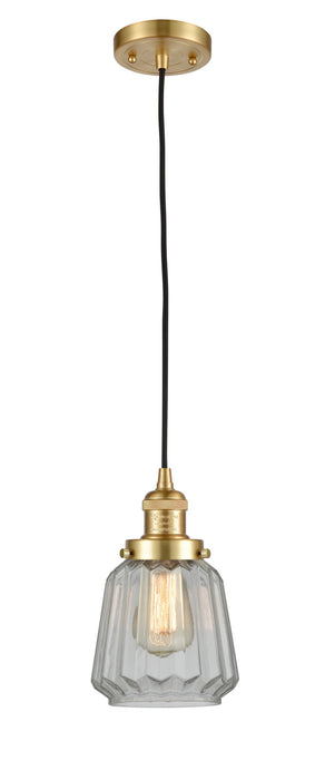 Innovations 201C-SG-G142 One Light Mini Pendant, Satin Gold