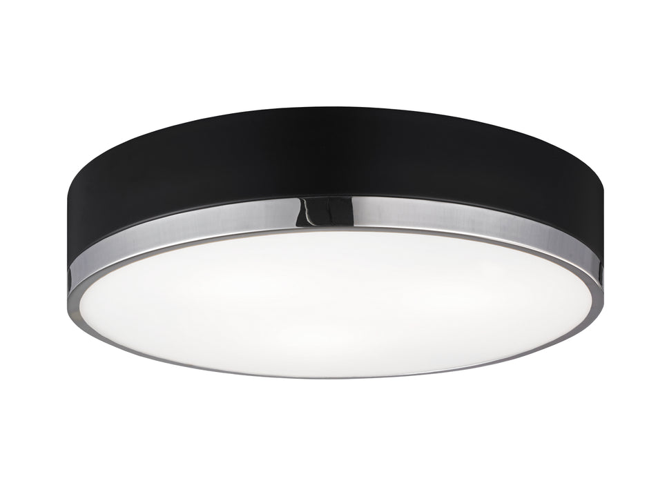 Matteo Lighting M14303BKCH Three Light Ceiling Mount, Black & Chrome