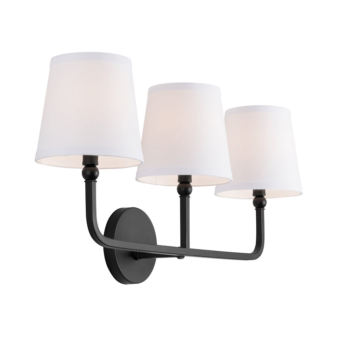 Capital Lighting 119331MB-674 Three Light Vanity, Matte Black
