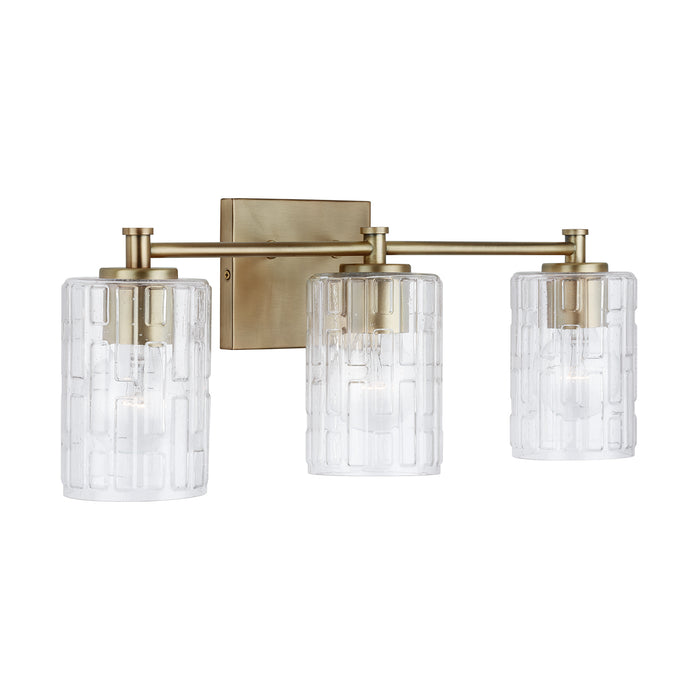 Capital Lighting 138331AD-491 Three Light Vanity, Aged Brass