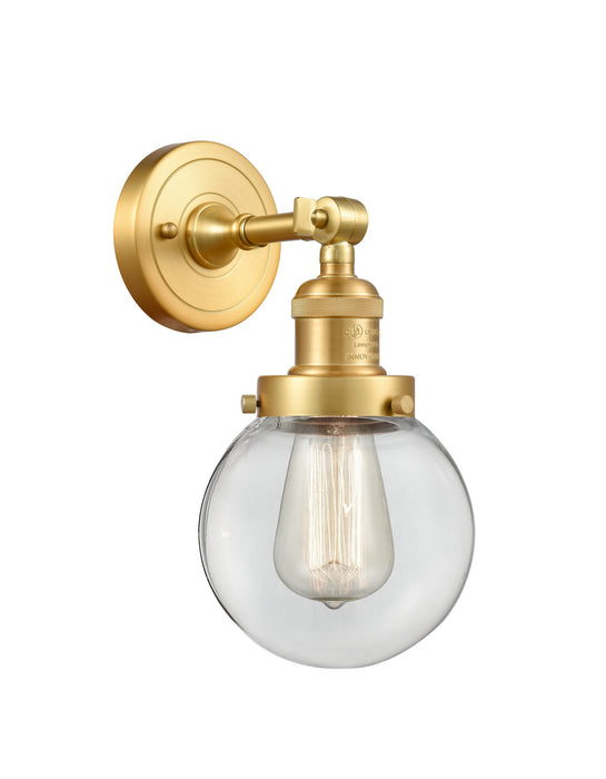 Innovations 203-SG-G202-6 One Light Wall Sconce, Satin Gold