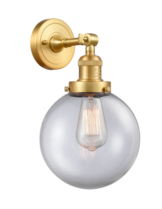 Innovations 203-SG-G202-8 One Light Wall Sconce, Satin Gold
