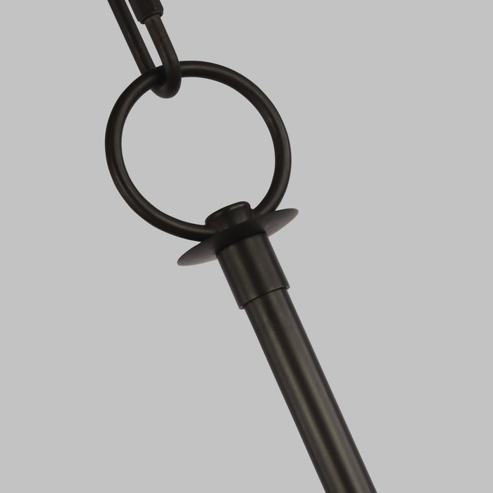 Visual Comfort Studio CC1368AI Eight Light Chandelier, Aged Iron