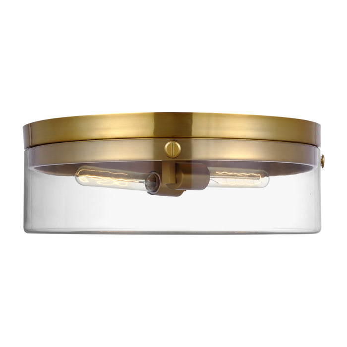 Visual Comfort Studio CF1032BBS Two Light Flush Mount, Burnished Brass
