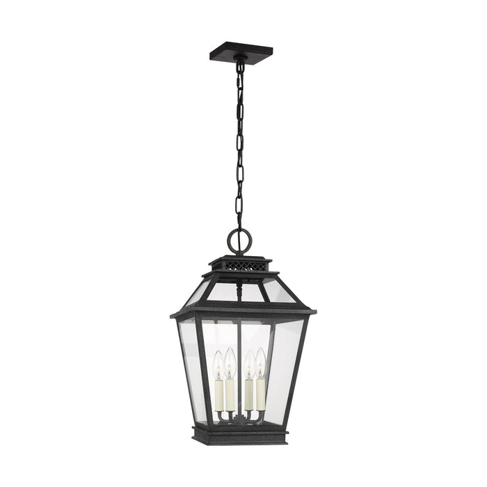 Visual Comfort Studio CO1054DWZ Four Light Hanging Lantern, Dark Weathered Zinc