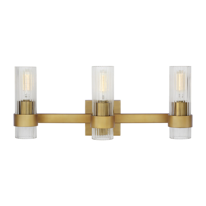 Visual Comfort Studio CV1023BBS Three Light Vanity, Burnished Brass
