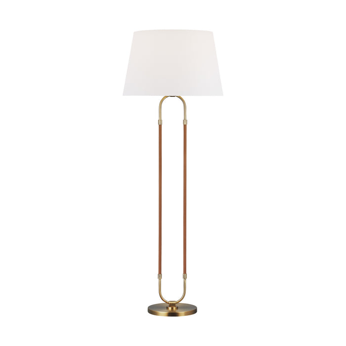 Visual Comfort Studio LT1031TWB1 One Light Floor Lamp, Time Worn Brass