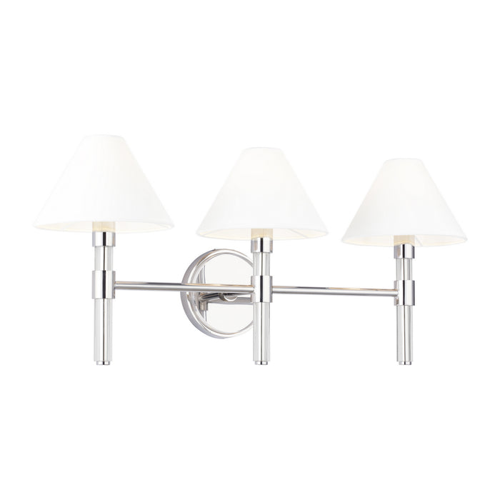 Visual Comfort Studio LV1043PN Three Light Vanity, Polished Nickel