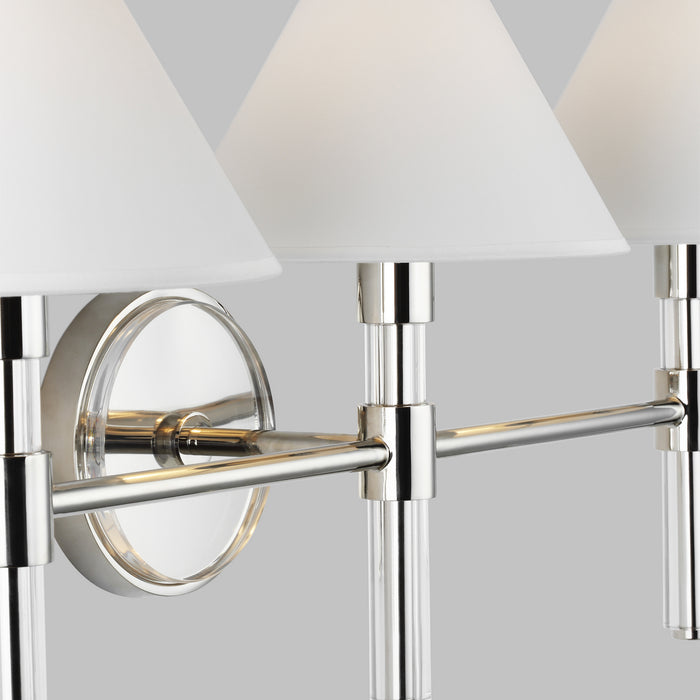 Visual Comfort Studio LV1043PN Three Light Vanity, Polished Nickel