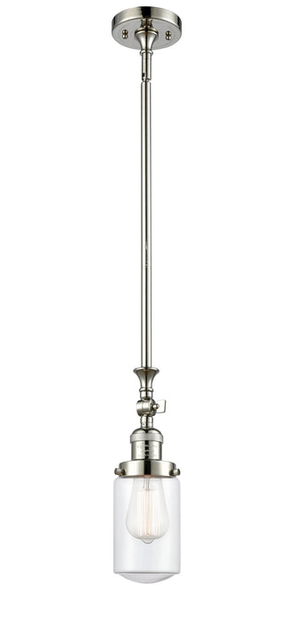 Innovations 206-PN-G312 One Light Mini Pendant, Polished Nickel
