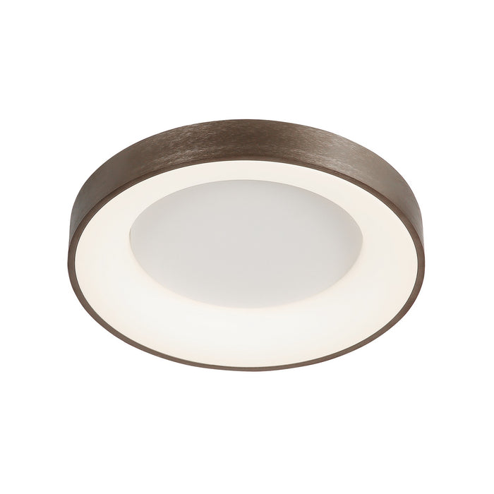 Justice Designs ACR-4051-OPAL-LTBZ LED Flush-Mount, Light Bronze