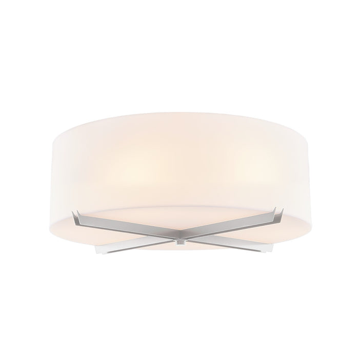 Justice Designs ACR-9523-OPAL-NCKL Three Light Flush-Mount, Brushed Nickel
