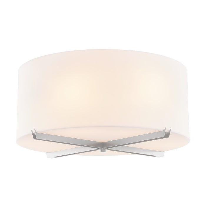 Justice Designs ACR-9526-OPAL-NCKL Six Light Flush-Mount, Dark Bronze