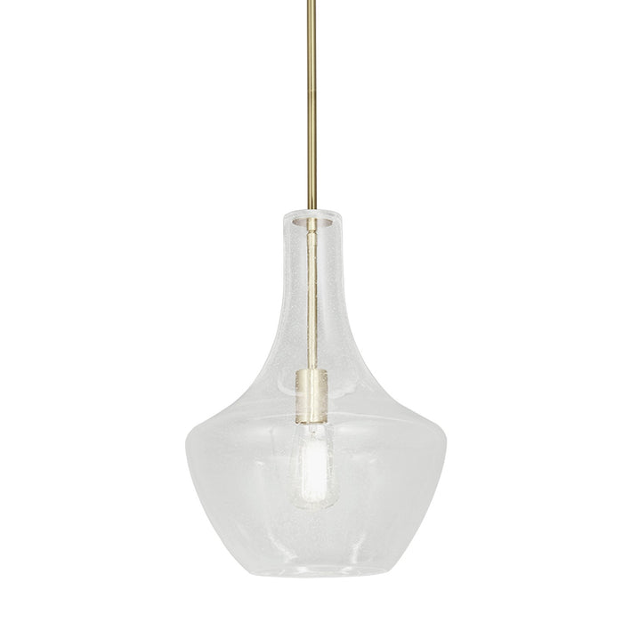 Justice Designs FSN-4171-SEED-BRSS One Light Pendant, Brushed Brass