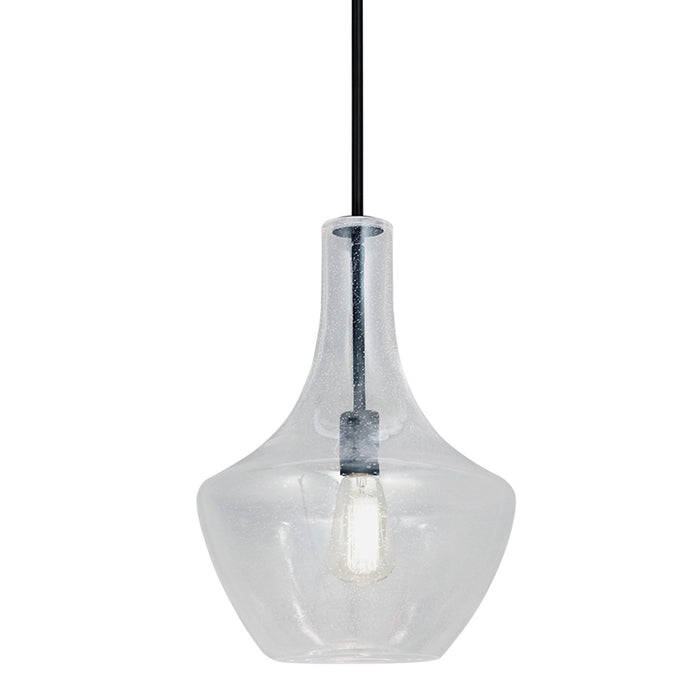 Justice Designs FSN-4171-SEED-MBLK One Light Pendant, Matte Black
