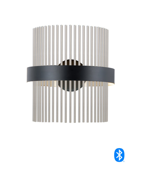 ET2 E34201-BKSN LED Wall Sconce, Black / Satin Nickel