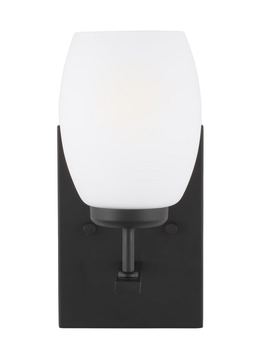 Generation Lighting 4118501EN3-112 One Light Wall / Bath Sconce, Midnight Black