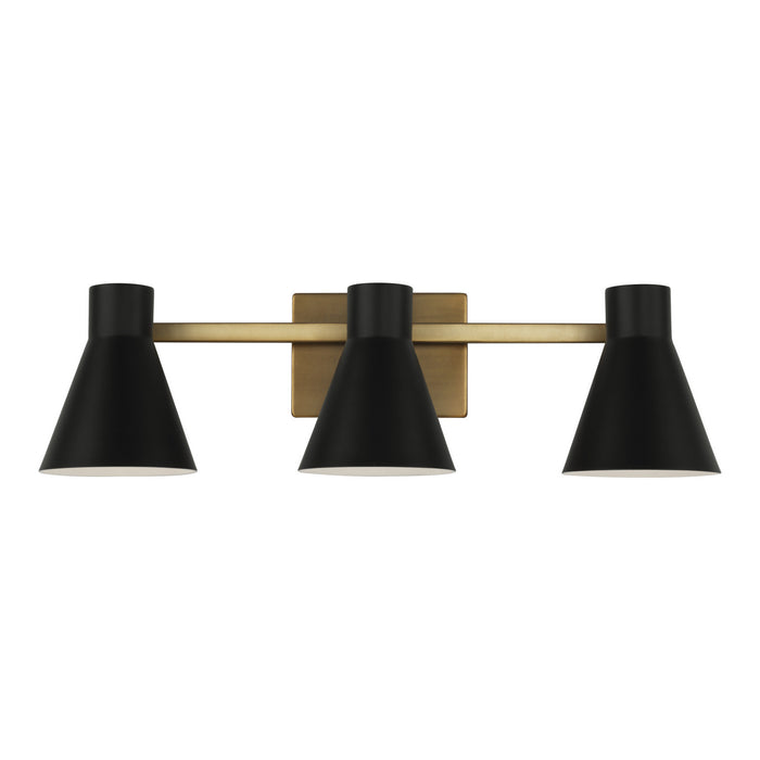 Generation Lighting 4441303-848 Three Light Wall / Bath, Satin Brass