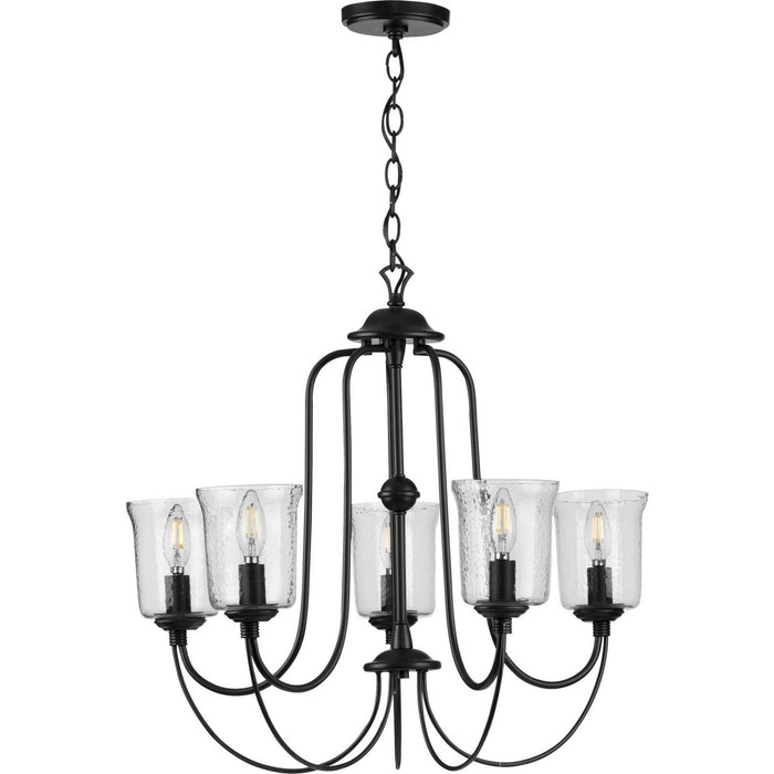 Progress Lighting P400194-031 Five Light Chandelier, Black
