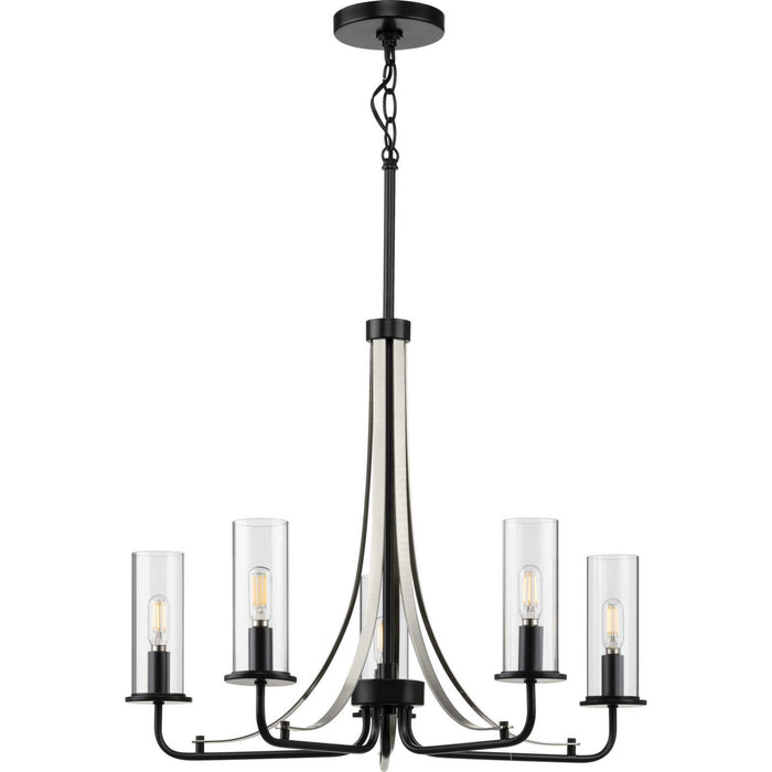 Progress Lighting P400209-031 Five Light Chandelier, Black