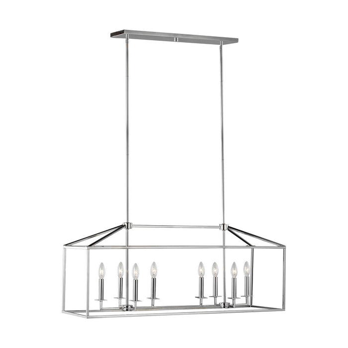 Generation Lighting 6615008EN-05 Eight Light Island Pendant, Chrome