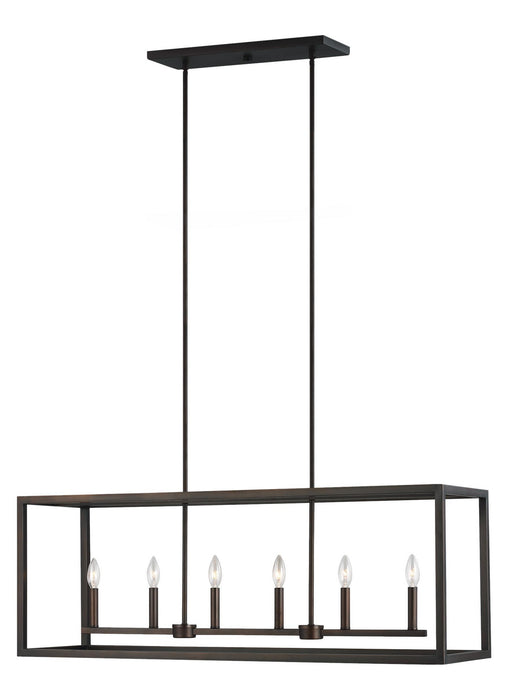 Generation Lighting 6634506EN-710 Six Light Island Pendant, Bronze