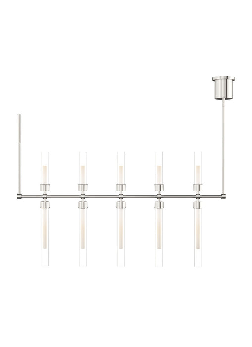 Visual Comfort Modern 700LSLNG48N-LED930 LED Suspension, Polished Nickel