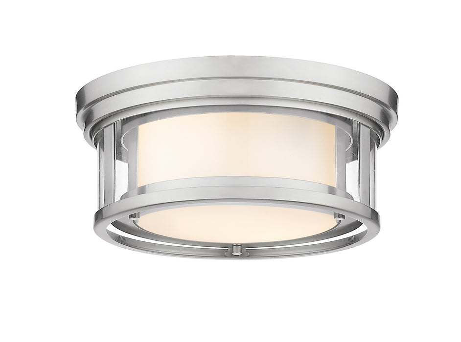 Z-Lite 426F12-BN Two Light Flush Mount, Brushed Nickel