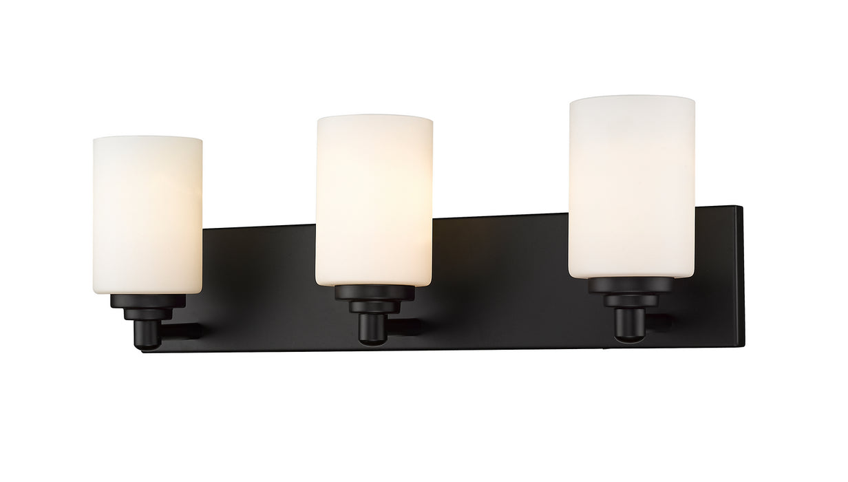 Z-Lite 485-3V-MB Three Light Vanity, Matte Black