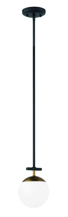 George Kovacs P351-618 One Light Mini Pendant, Weathered Black W/Autumn Gold
