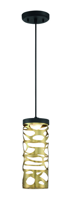 George Kovacs P935-688-L LED Mini Pendant, Coal And Honey Gold