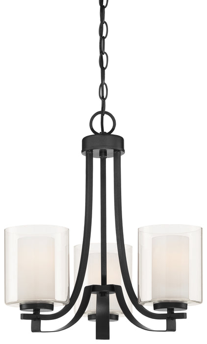 Minka-Lavery 4103-66 Three Light Chandelier, Sand Coal