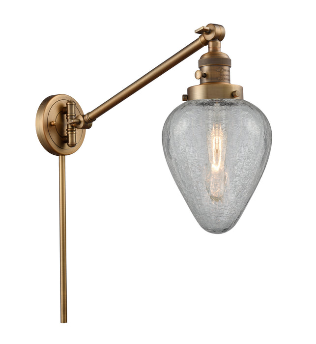Innovations 237-BB-G165 One Light Swing Arm Lamp, Brushed Brass