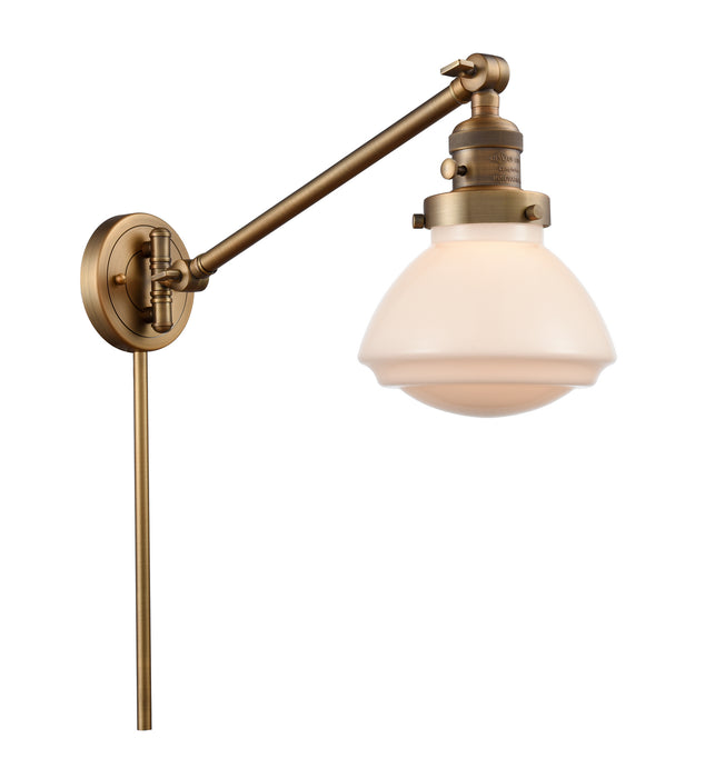 Innovations 237-BB-G321 One Light Swing Arm Lamp, Brushed Brass