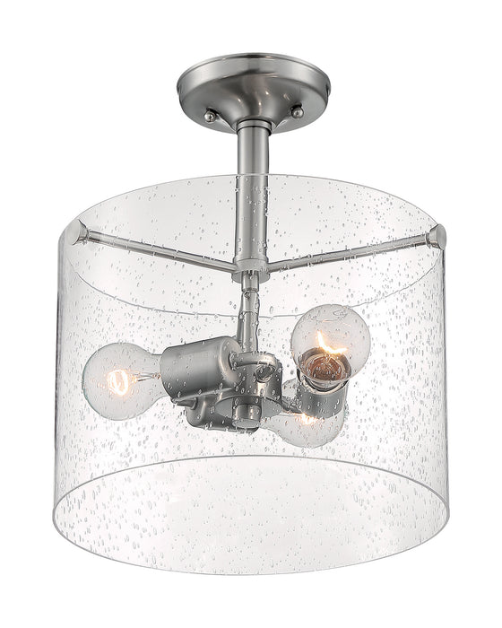 Nuvo Lighting 60-7188 Three Light Semi Flush Mount, Brushed Nickel