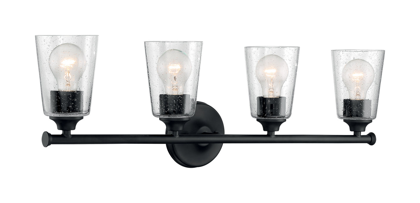 Nuvo Lighting 60-7284 Four Light Vanity, Matte Black