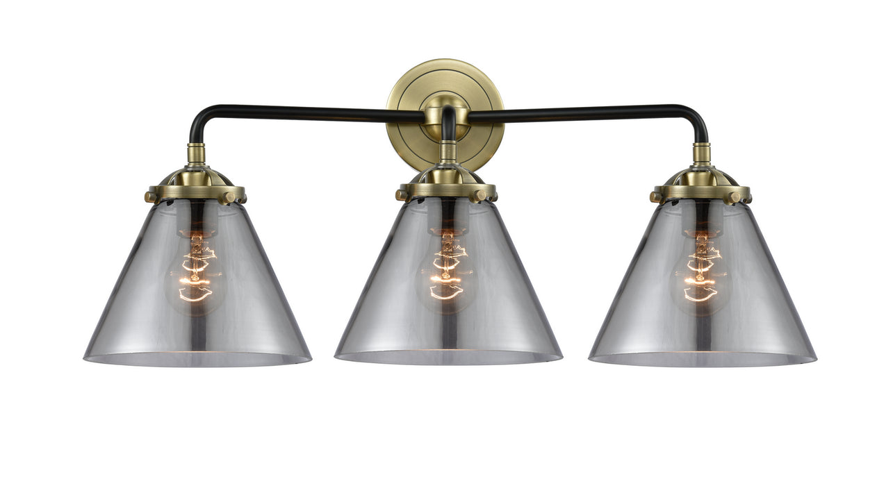 Innovations 284-3W-BAB-G43 Three Light Bath Vanity, Black Antique Brass