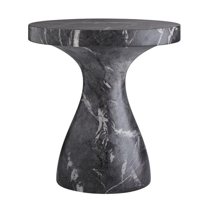 Arteriors 5586 Accent Table, Black Faux Marble