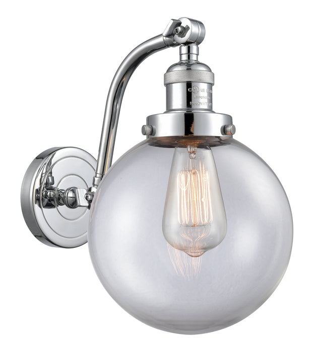 Innovations 515-1W-PC-G202-8 One Light Wall Sconce, Polished Chrome